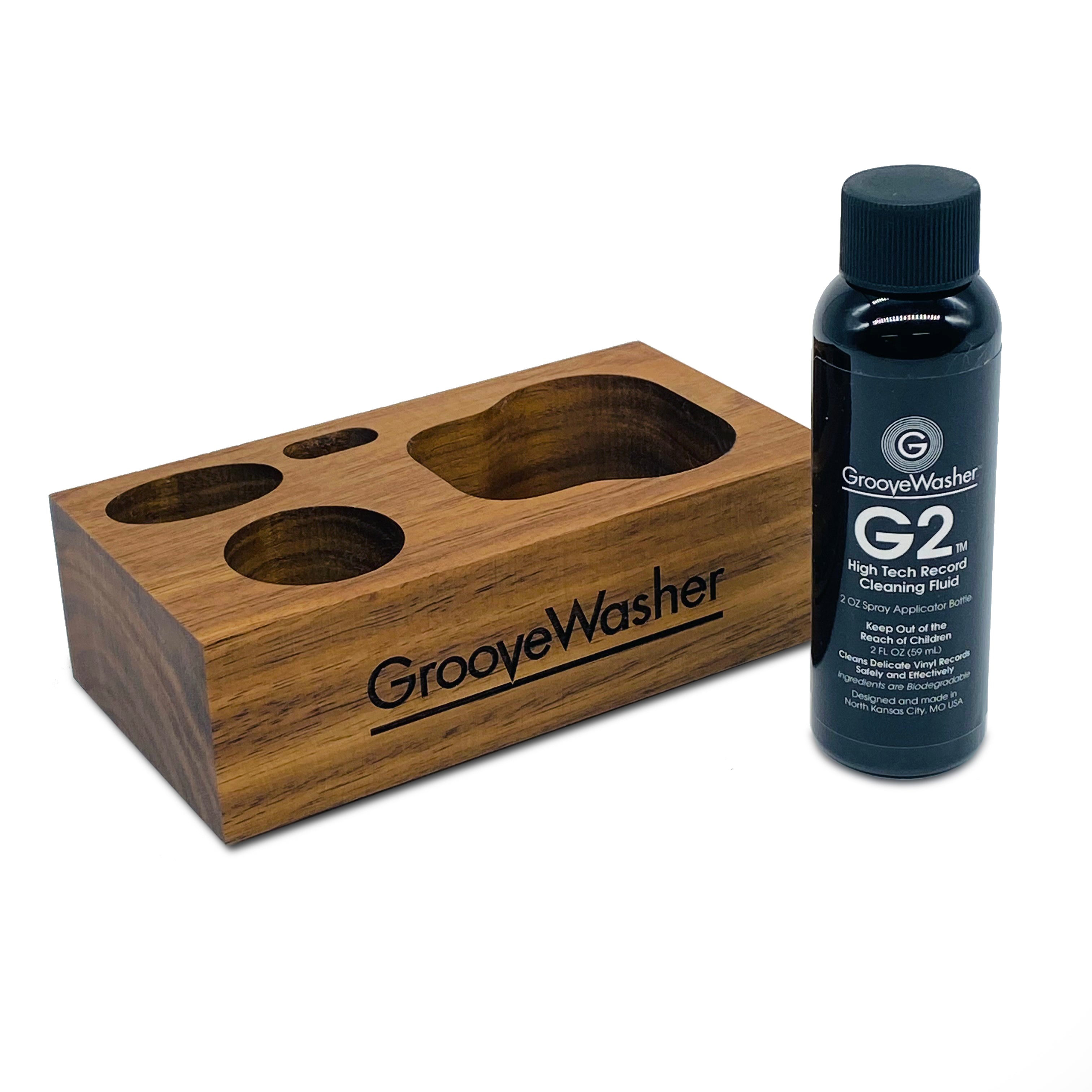 Groovewasher Walnut Kit de limpieza para Vinilo